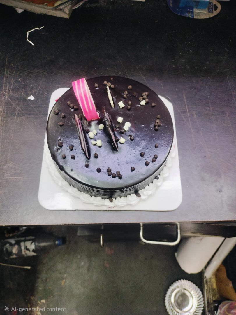 Delicious chocolate truff cake