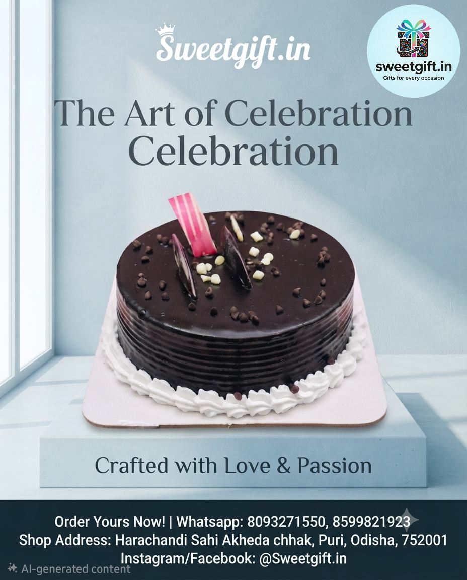 Delicious chocolate truff cake