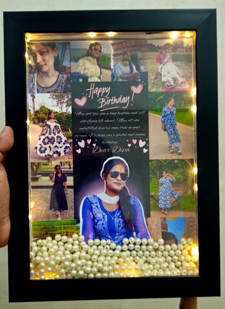 Elegant Pearls Moving Photo Frame