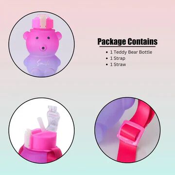 Plastic Teddy Bear Water Bottle for Kids