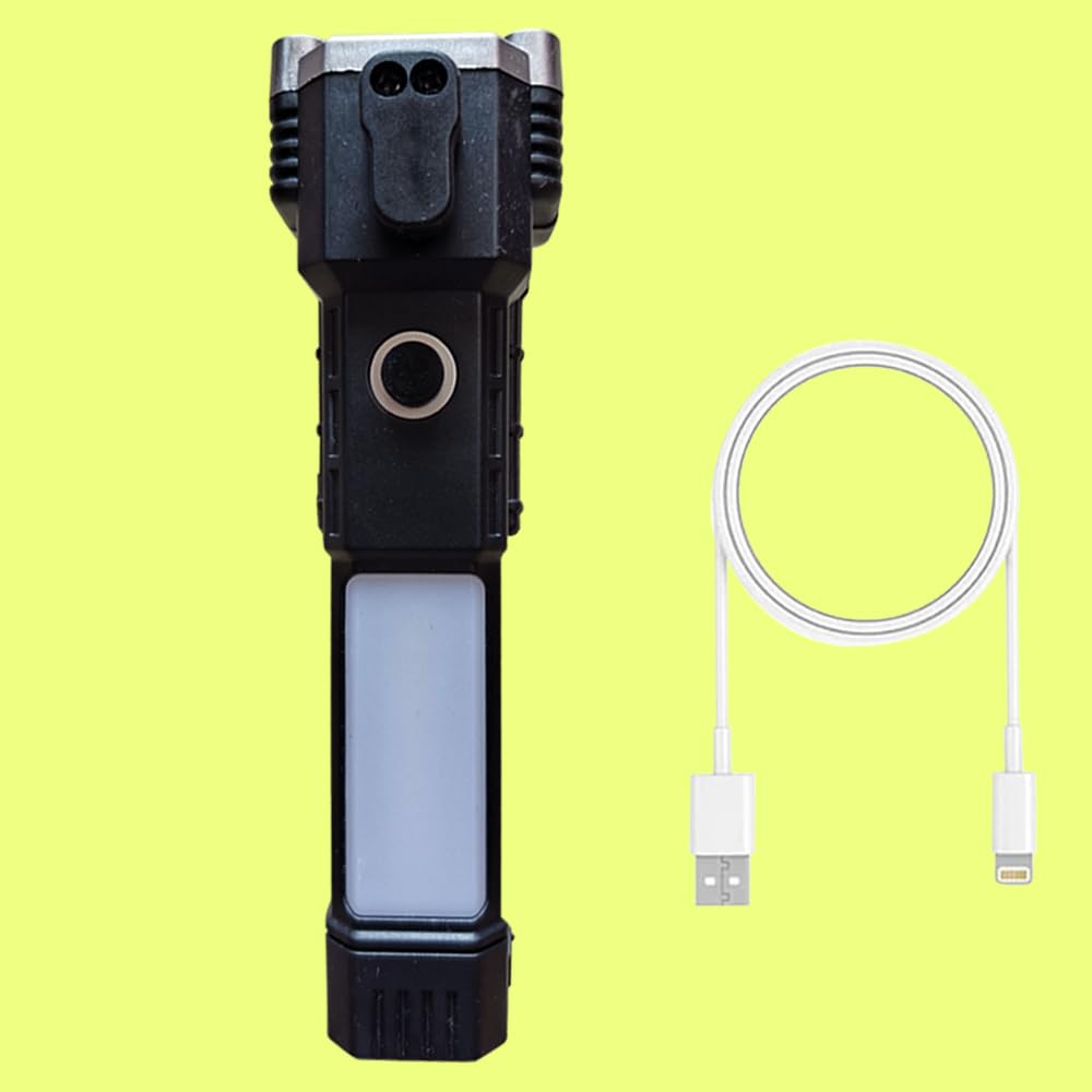 Powerful 3W LED 4 Mode Long Distance high Power Long Lasting Flashlight Torch(Black)