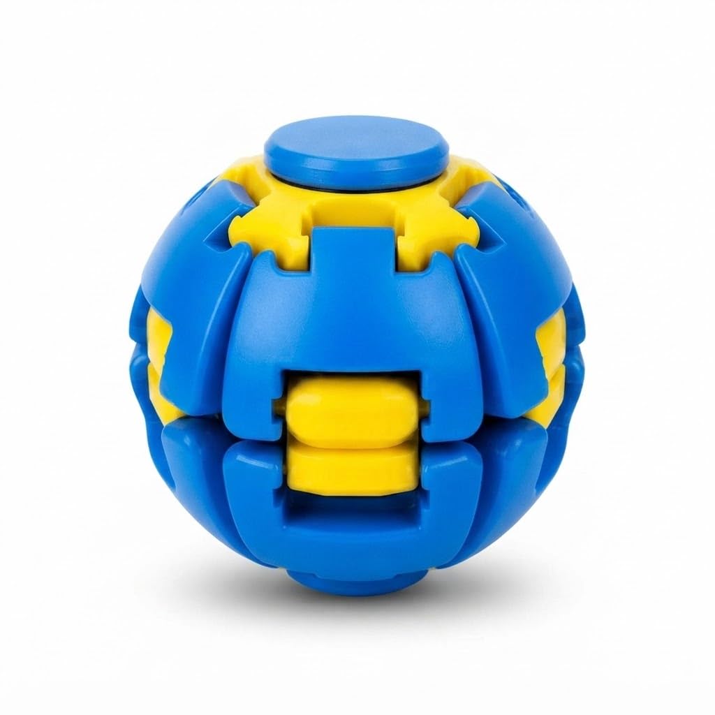 Press to Spin Fidget Ball, 360 Degree Rotating Spinner