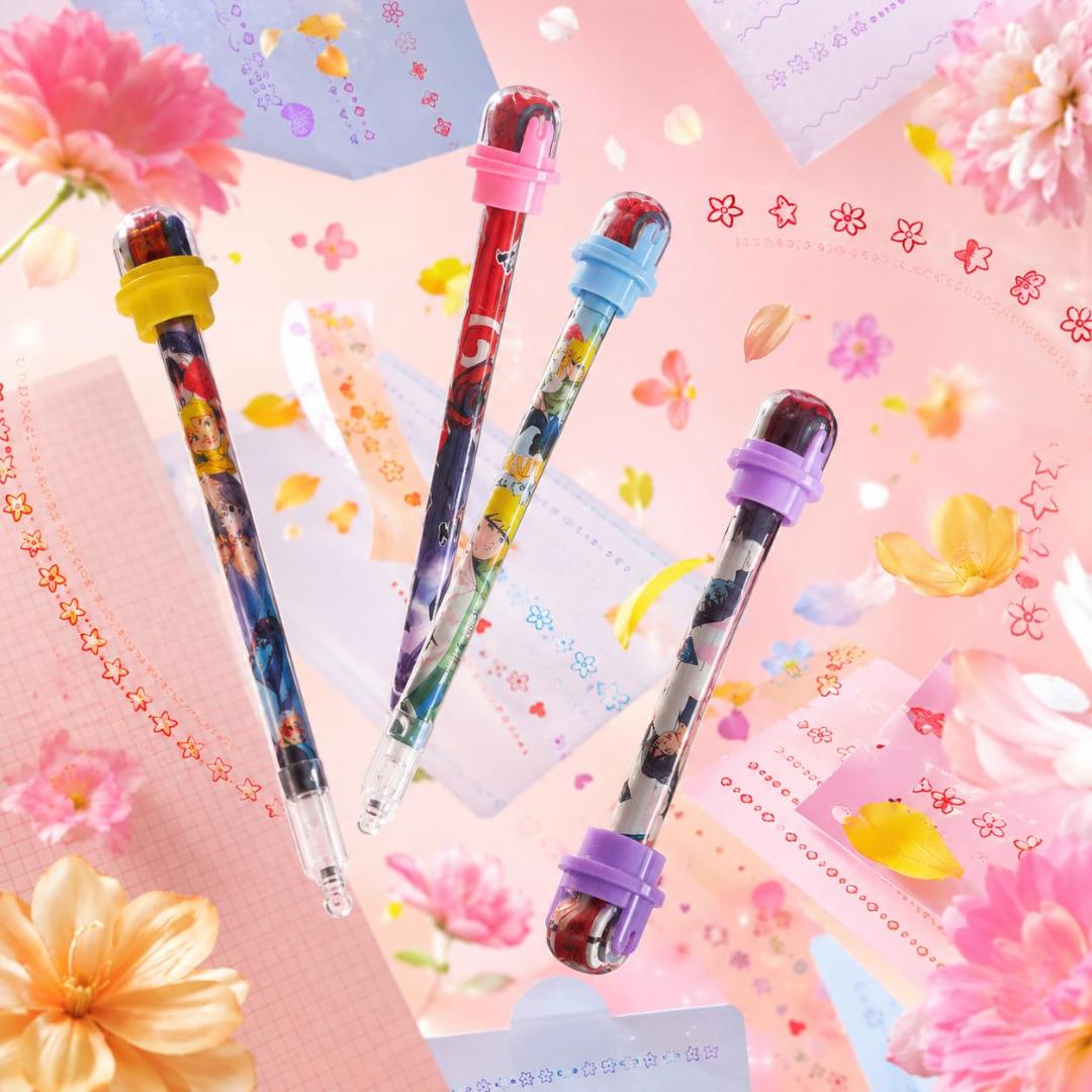 Roller Stamp Gel Pen for Kids, Creative Pattern Printing, DIY Journal and Scrapbook, School Stationery