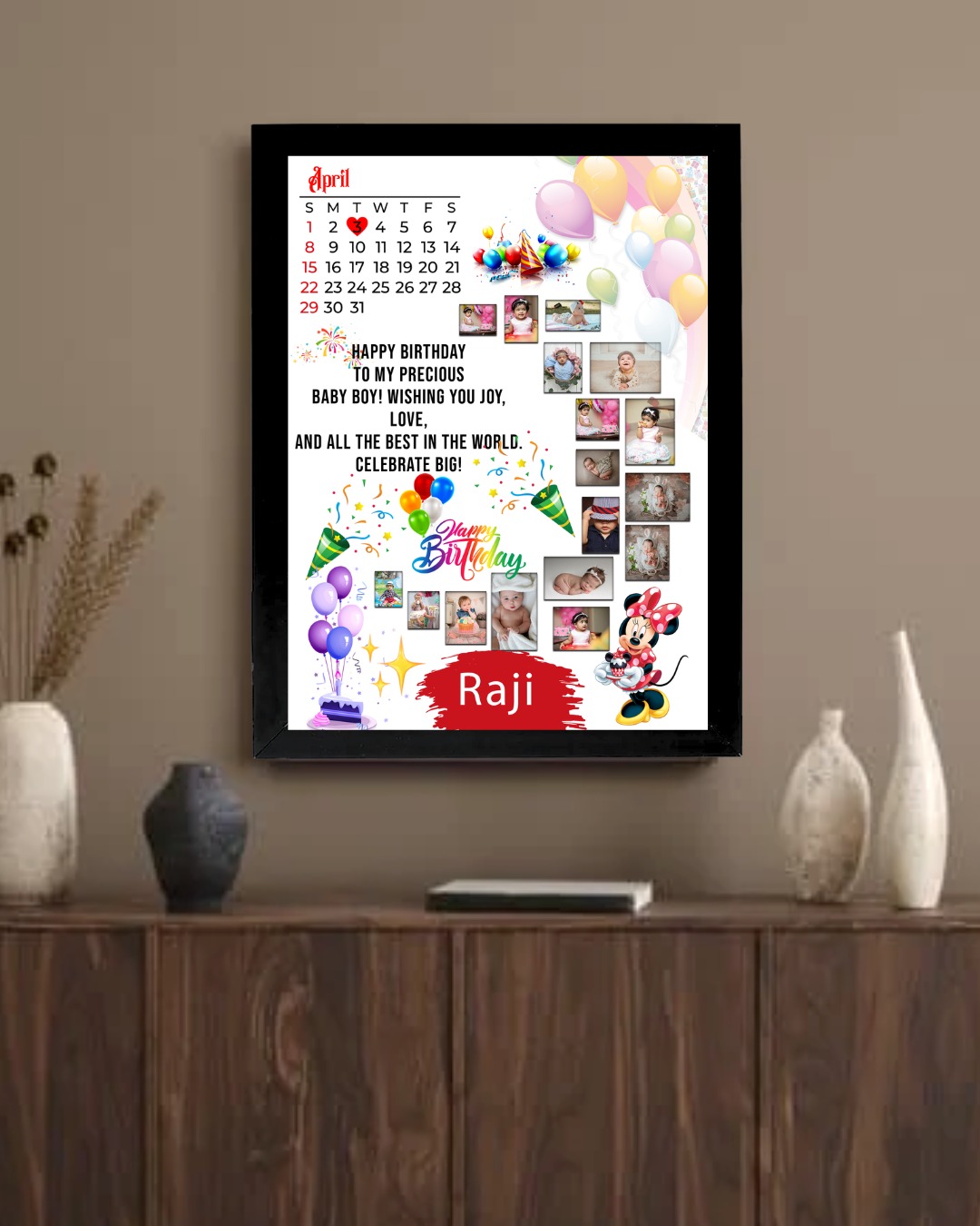 Birthday Special Baloon Design Wall Frames 8*12