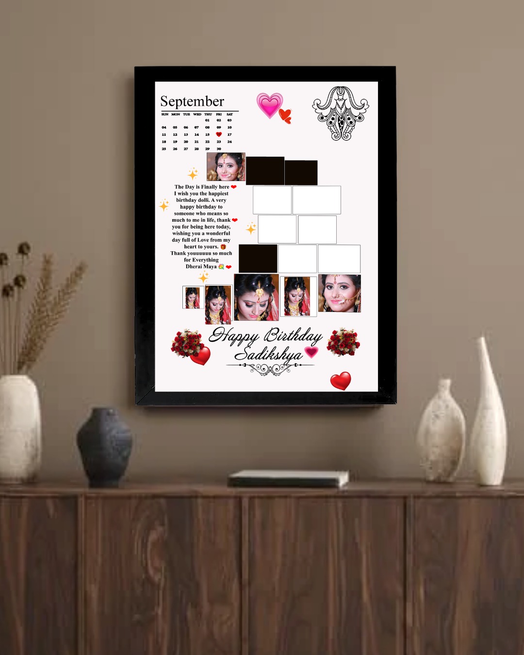 Beautifull Wedding Gift Wall Frames 8*12